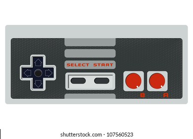 Retro Game Controller Without Cable, Eps10 Vector