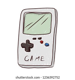 Retro Game device. Vector illustration