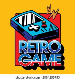 retro game  illustration with slogan text, for t-shirt prints and other uses.