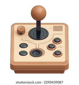 retro game joystick device icon