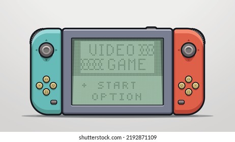 retro game menu on modern console screen