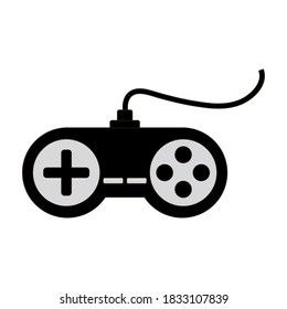 Retro game pad, drawing, vector illustration