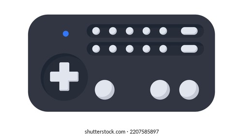 Retro game pad flat illustration