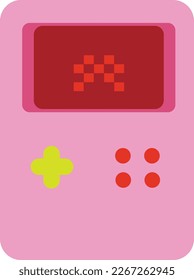 Consola de retro para jugadores en el fondo blanco aislado.