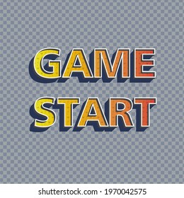 retro game start 3D text