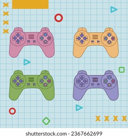Vector de juego retro para cualquier decoración o elemento de diseño.