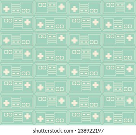 retro gamepad seamless pattern