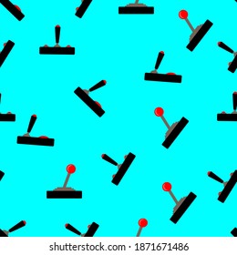 retro gamepad, seamless pattern, vector illustration