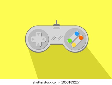 Retro gamepad vector icon