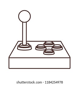 Retro gamepad videogame cartoon in black and white