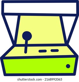 Retro gaming console, illustration, vector on a white background.