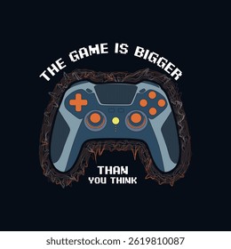 Retro Gaming Controller with Motivational Quote Digital Art