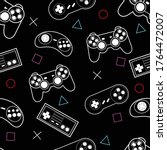 Retro Gaming Controller Seamless Pattern Design