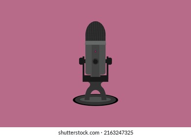 Ilustración vectorial del micrófono de juego retro