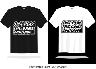 Retro gaming t shirt design vector template.