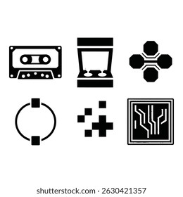 Retro Gaming and Technology Icons Collection