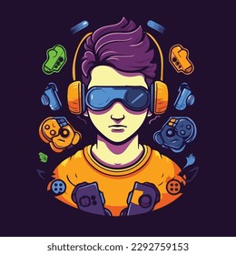 Retro Gaming T-Shirt Design Vector
