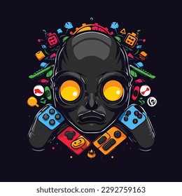 Retro Gaming T-Shirt Design Vector
