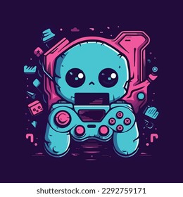 Retro Gaming T-Shirt Design Vector