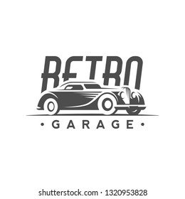 Retro garage emblem, logo