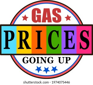 Retro gas prices going up label