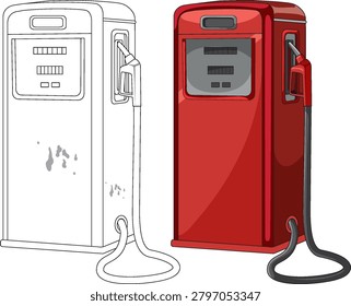 Retro gas pump in