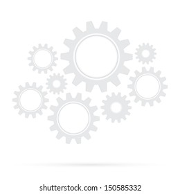 retro gear bridge isolated background