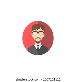 retro gentleman avatar portrait profile picture icon vector