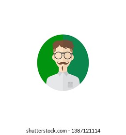 retro gentleman avatar portrait profile picture icon vector