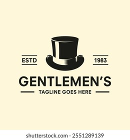 Retro Gentleman mit Hut, einem Okular und schönem Schnurrbart. Vektorgrafik.