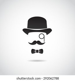 Retro gentleman. Vector illustration.