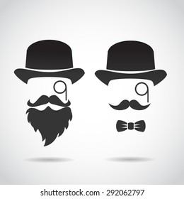 Retro gentleman. Vector illustration.