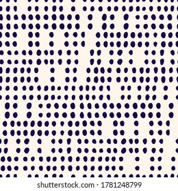 Modelo Geo Dotado De Formas Retro Vector De Sensación Sin Margen. Fondo Geométrico Resumen Moderno De Mediano Siglo. Impresión geométrica moderna y caprichosa con formas desiguales. Impresión minimalista para moda, decoración doméstica