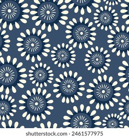 Retro Geo Floral Minimalist Pattern