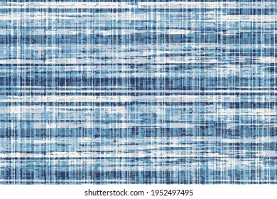 Patrón de textura de banda Geo Retro.  Fondo abstracto con rayas horizontales resquebrajadas. Fondo de textura de grano azul.