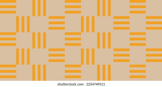 Retro Geo Stripes Vector Seamless Pattern. Modern Geometric Simple Bold Streaking Minimalist Background. Perfect for Fashion, Textile, Home Decor. 