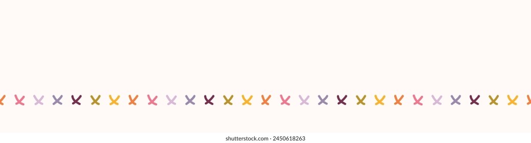 Retro geo vector border in elegant style. Luxury print textur for beautiful modern banner decor. Multicolor 70s abstract design. 