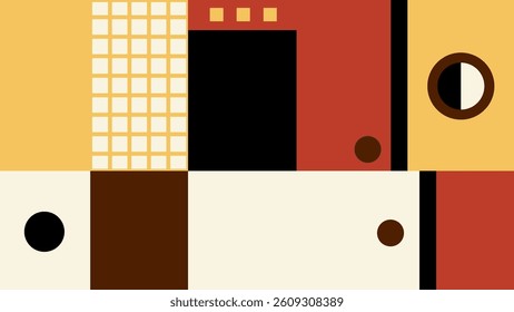 Retro Geometric Abstract Background with Modern Shapes. Perfect for creative, artistic, or vintage-style projects.