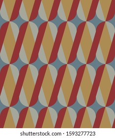 Retro geometric abstract seamless pattern, vector