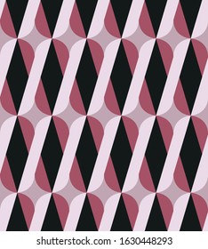 Retro geometric abstract seamless pattern, vector	