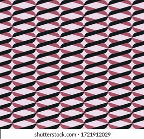 Retro geometric abstract seamless pattern, vector	