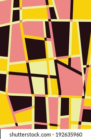 Retro geometric background. Abstract vector texture.