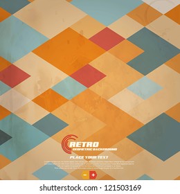 Retro Geometric Background. Vector