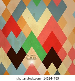 Retro Geometric Background. Vector