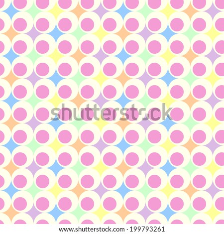 retro geometric ball background in pastel colors