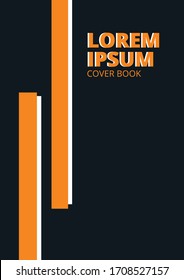 Retro Geometric Book Covers Design, Simple Vektor Template 