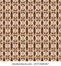 A Retro Geometric Brown Pattern