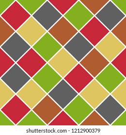 retro geometric Christmas seamless pattern for use as wrapping paper gift,wallpaper or background