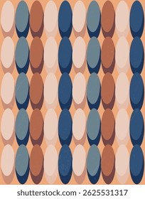 Retro Geometric Circles Seamless Pattern Design