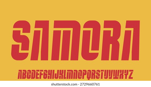 Retro geometric circular font with rounded edges.